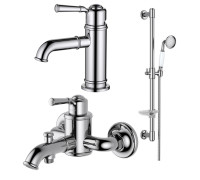 Набор смесителей 3 в 1 Aquanet Классик AQ1510CR/AQ1540CR/AQ2020CR AQ1530CR