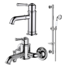 Набор смесителей 3 в 1 Aquanet Классик AQ1510CR/AQ1540CR/AQ2020CR AQ1530CR