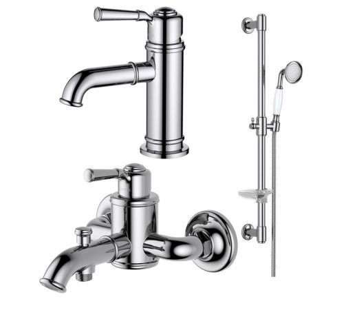 Набор смесителей 3 в 1 Aquanet Классик AQ1510CR/AQ1540CR/AQ2020CR AQ1530CR