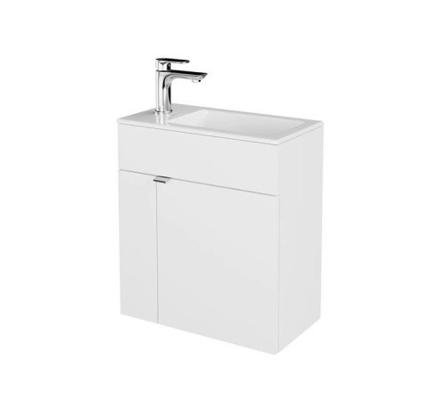 Тумба подвесная с раковиной Kerama Marazzi Lato 49.5х27х55 см белый глянец LA.wb.50 / LAT.50.1\WHT