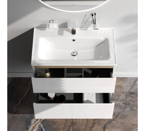 Тумба под раковину подвесная AM.PM X-Joy 80 см 2 ящика белый глянец M85AFHX0802WG