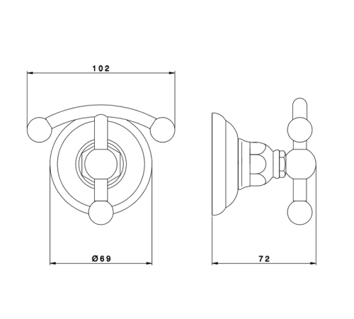 Крючок подвесной Nicolazzi Accessori Classica хром 1481CR