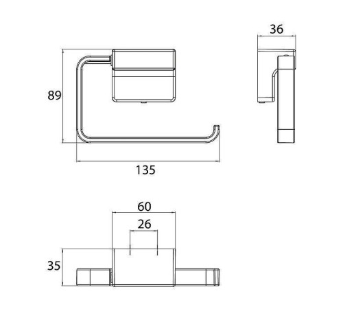 Держатель запасного рулона туалетной бумаги emco Cue хром 3205 001 00