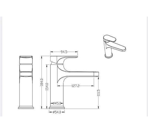 Смеситель для раковины Boheme Spectre черный матовый 451-B