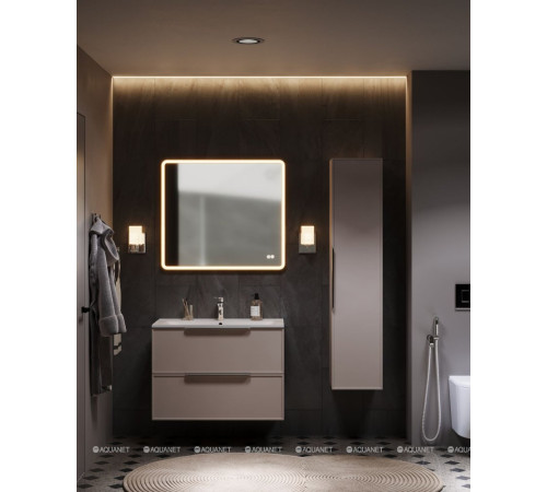 Зеркало Aquanet Ирис 90х80 см с LED подсветкой 00326447