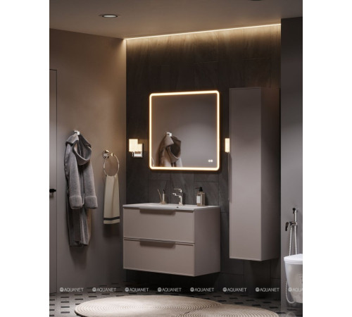 Зеркало Aquanet Ирис 90х80 см с LED подсветкой 00326447
