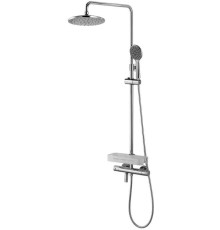 Душевая система Lemark Tropic с термостатом для ванны и верхним душем хром LM7010C