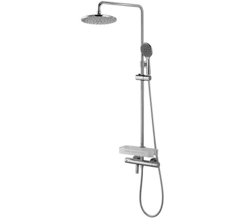 Душевая система Lemark Tropic с термостатом для ванны и верхним душем хром LM7010C