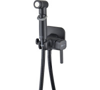 Смеситель для биде Lemark Solo встраиваемый с гигиеническим душем черный LM7165BL