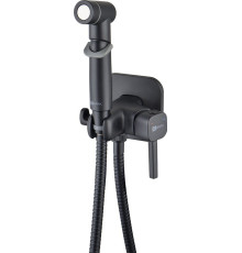 Смеситель для биде Lemark Solo встраиваемый с гигиеническим душем черный LM7165BL