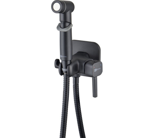 Смеситель для биде Lemark Solo встраиваемый с гигиеническим душем черный LM7165BL