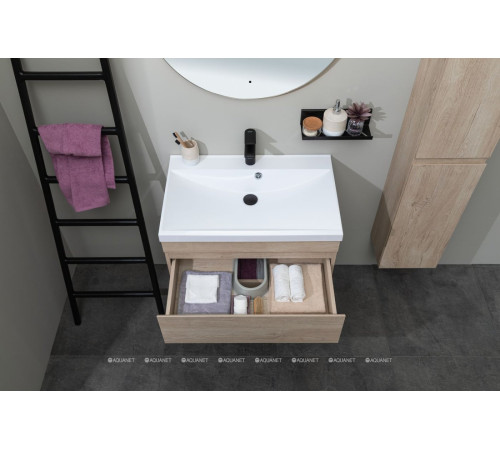 Тумба под раковину Aquanet Нота New 58 дуб светлый 00334197