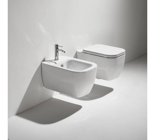 Унитаз подвесной Simas Henges безободковый 38х55 см черный матовый HE18 nero matt