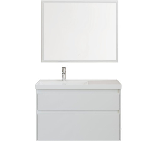 Тумба под раковину Aquanet Nova Lite 2.0 90 L 2 ящика белый глянец 00346311