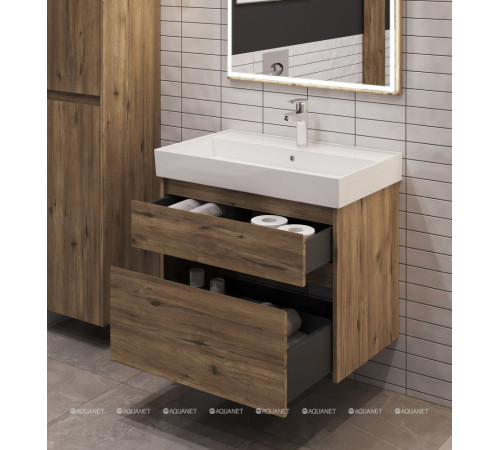 Тумба под раковину Aquanet Nova Lite 2.0 60 2 ящика дуб рустикальный 00346315