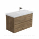 Тумба под раковину Aquanet Nova Lite 2.0 100 R 2 ящика дуб рустикальный 00346319