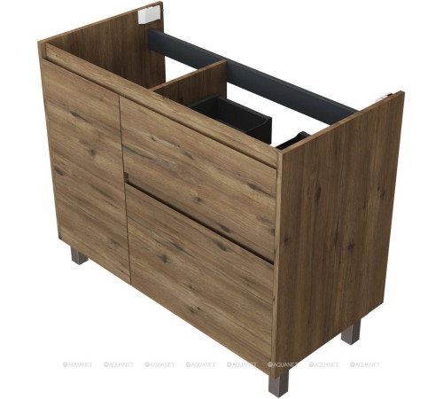 Тумба под раковину Aquanet Nova Lite 2.0 100 R напольная дуб рустикальный 00346347