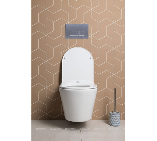 Унитаз подвесной Aquanet Atago 3.0 W SHORT TORNADO с сиденьем Soft Close 00348006