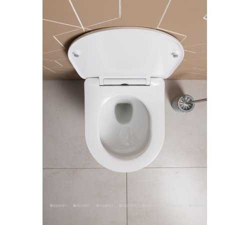 Унитаз подвесной Aquanet Atago 3.0 W SHORT TORNADO с сиденьем Soft Close 00348006