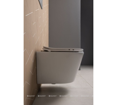 Унитаз подвесной Aquanet Atago 3.0 W SHORT TORNADO с сиденьем Soft Close 00348006