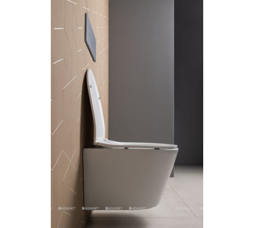 Унитаз подвесной Aquanet Atago 3.0 W SHORT TORNADO с сиденьем Soft Close 00348006