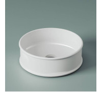 Раковина накладная Artceram Atelier 44 см без отв. белый ATL001 01 00