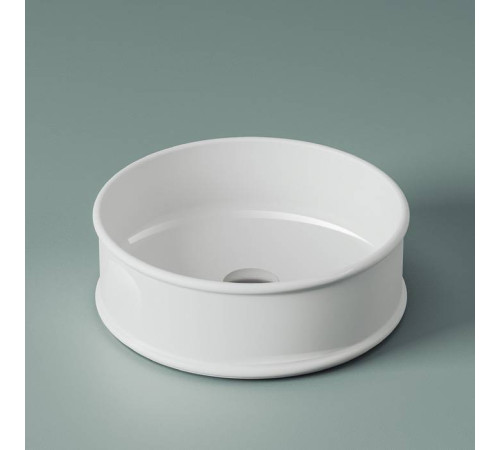 Раковина накладная Artceram Atelier 44 см без отв. белый ATL001 01 00