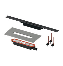 Комплект для монтажа дренажного канала TECE TECEdrainprofile 1000 мм черный сатин 641025