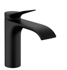 Смеситель для раковины Hansgrohe Vivenis 110 однорычажный без сливного гарнитура матовый черный 75022670