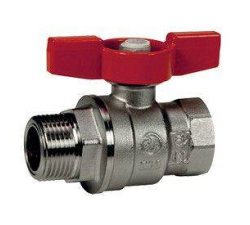 Кран шаровой Giacomini R854 3/4 ВН ручка-бабочка красная R854X024