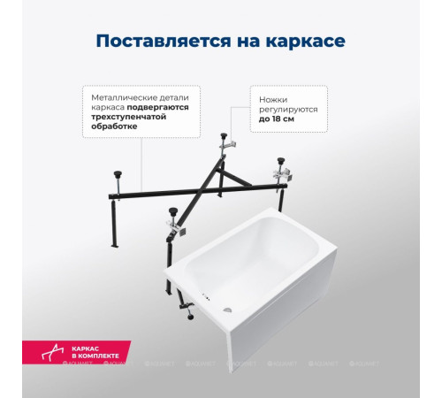 Ванна акриловая Aquanet Seed 110x70 см без сиденья к/с132 00367097