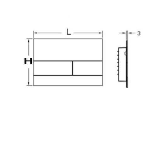 Панель смыва TECE TECEsquare стекло белое клавиши нержавеющая сталь сатин 9240801