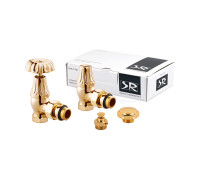 Комплект вентилей SR Rubinetterie Floral Old Style 1/2 угловой золото K337-1500D000