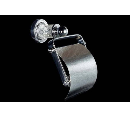 Держатель туалетной бумаги Boheme Murano Cristal с крышкой хром 10901-CRST-CH