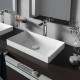 Раковина TOTO TR 60x38 см полувстраиваемая без отверстия белый L4716RE#XW