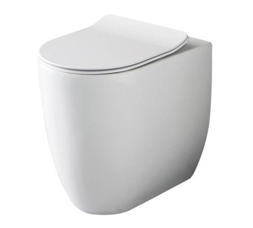 Унитаз напольный приставной Kerasan Flo 55 см безободковый универсальный выпуск 311901