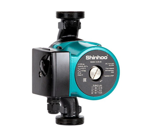 Насос циркуляционный Shinhoo BASIC S 25-4S 180 мм 50 Вт 71211001