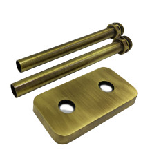 Комплект трубок SR Rubinetterie 15x1.0 мм с наружной резьбой 1/2x15 и отражателем 50 мм бронза A494-1500ZE15