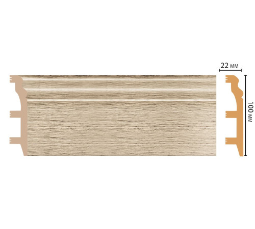 Плинтус напольный DECOMASTER D232-72 ДМ 100х22х2400 мм D232-72 ДМ