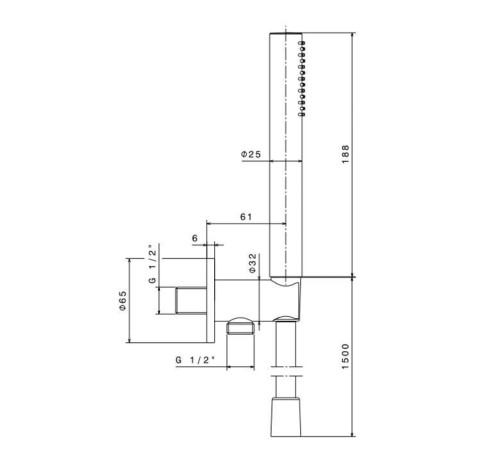 Душевой гарнитур Newform X-STEEL 316 ручной душ с кронштейном 1/2 и шлангом 150 см цвет INOX 69645X.50.050