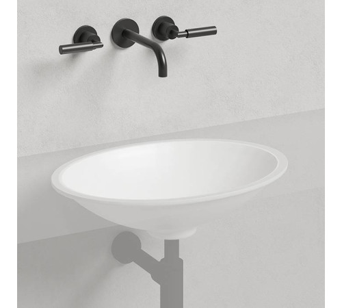 Раковина встраиваемая под столешницу Salini Marea 55х40х13.5 см S-Stone белый матовый 1802211M