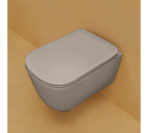 Унитаз подвесной Kerasan Tribeca 54х35 см безободковый орех Nocciola 511481