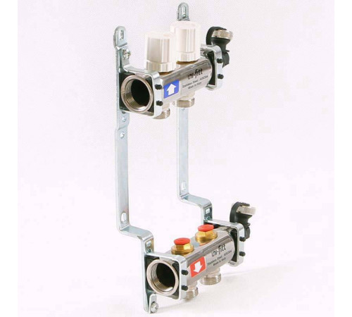Коллекторная группа из нержавеющей стали Uni-Fitt 315S с регулировочными и термостатическими вентилями 1 x 3/4 EK 2 выхода 451I4302