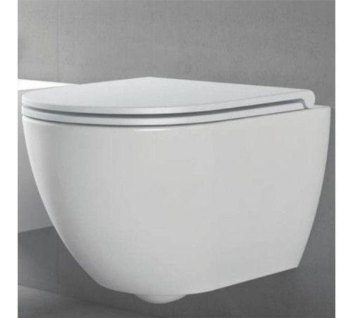 Унитаз подвесной Azzurra Comoda безободковый 51.5x36 см Bianco lucido CMVCSPE00000BI