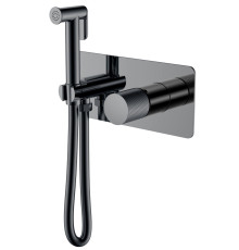 Гигиенический душ со смесителем Boheme Stick Touch встраиваемый глянцевый оружейный металл 127-SGM.2