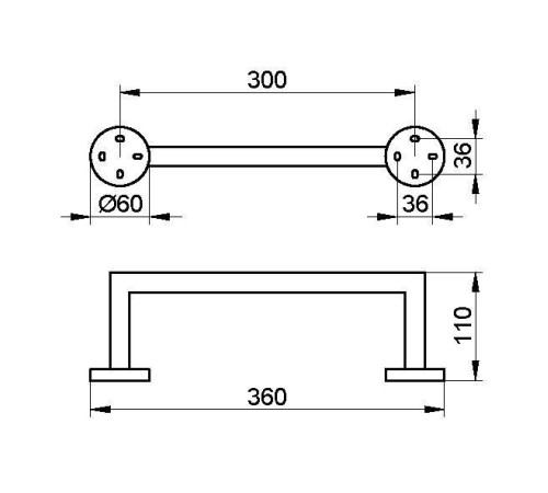 Держатель для полотенца Keuco Edition 90 хром 32 см 19021 010000