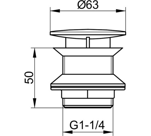 Слив принудительный KEUCO Universal с крышкой чёрный матовый 59904 370000