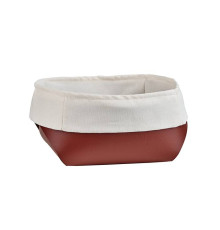 Корзина для хлеба ADJ 15x15xH7 см бордо/коньяк 0039.30/09