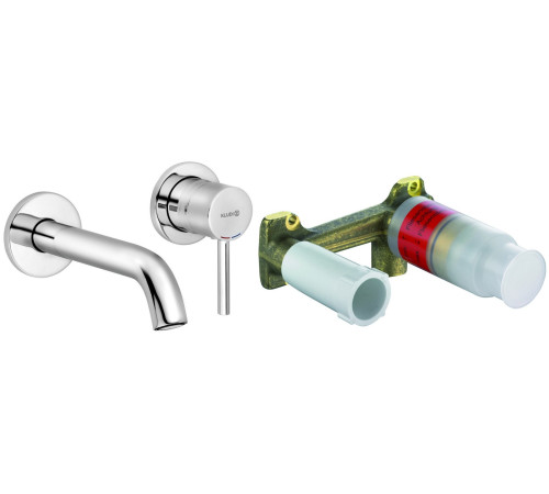 Смеситель для раковины Kludi Bozz 180 мм настенный комплект 382440576S