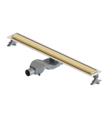 Трап линейный Boheme 80 см с решеткой и сифоном gold 982-80-G
